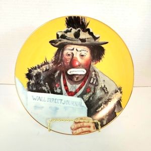 Emmet Kelley "Big Business" Collectors Plate 1985 by Flambro
